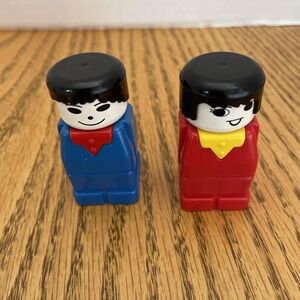 Vintage Lego Duplo # 829 1980 Female Red Body 1970's Man Blue Body